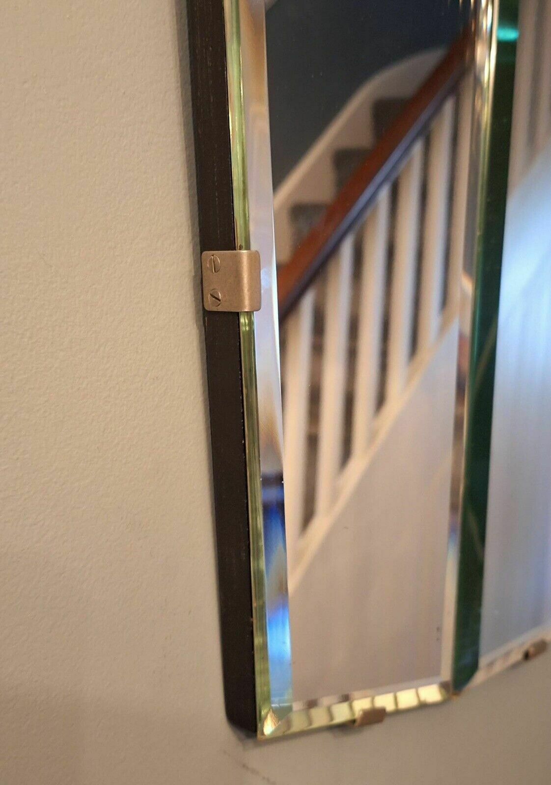 Art Deco Bevelled Edge, Stunning Shape And Detail Frameless Wall Mirror photo 175.0