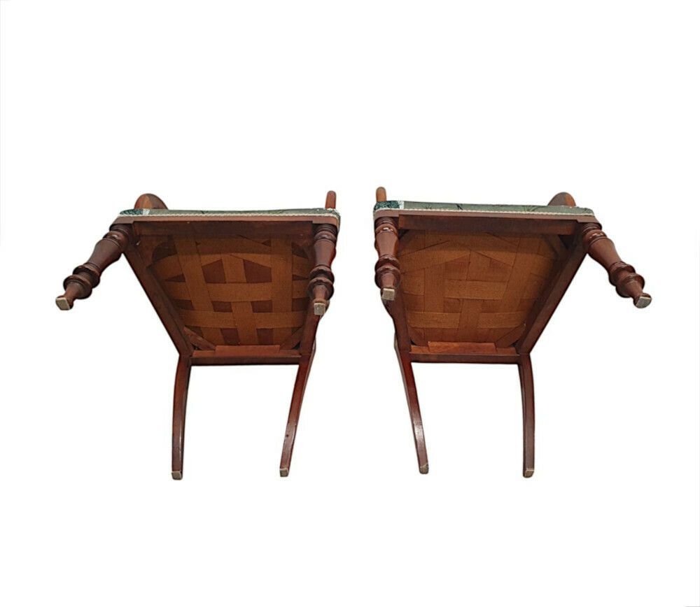 Pair Of 19th Century Mahogany Carver Armchairs photo furniture