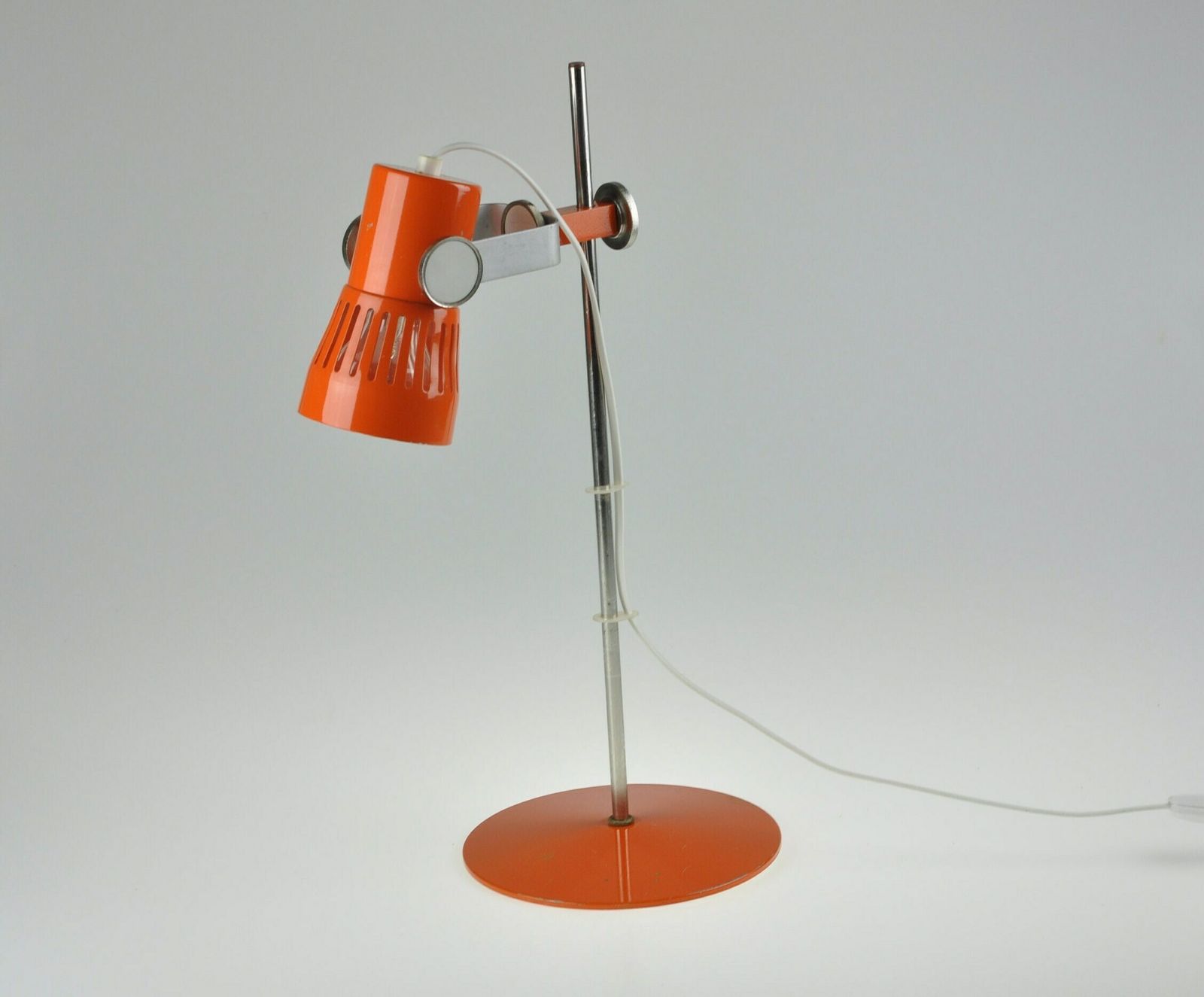 Vintage Desk Lamp, Mid Century Lamp, Orange Lamp, Mid Century Lighting, Table Lamp, Kamenicky Senov Lamp, Table Light, Industrial Desk Lamp photo 140.0