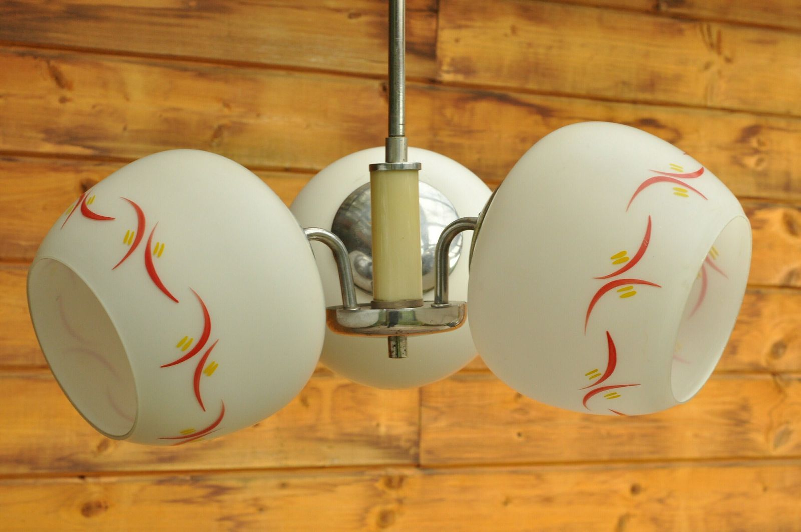 Art Deco Lamp, Chrome Lamp, Chrome Light, Art Deco Chrome And Bakelite Ceiling Lamp, Chrome Lighting, Art Deco Ceiling Light, Art Deco photo Lighting