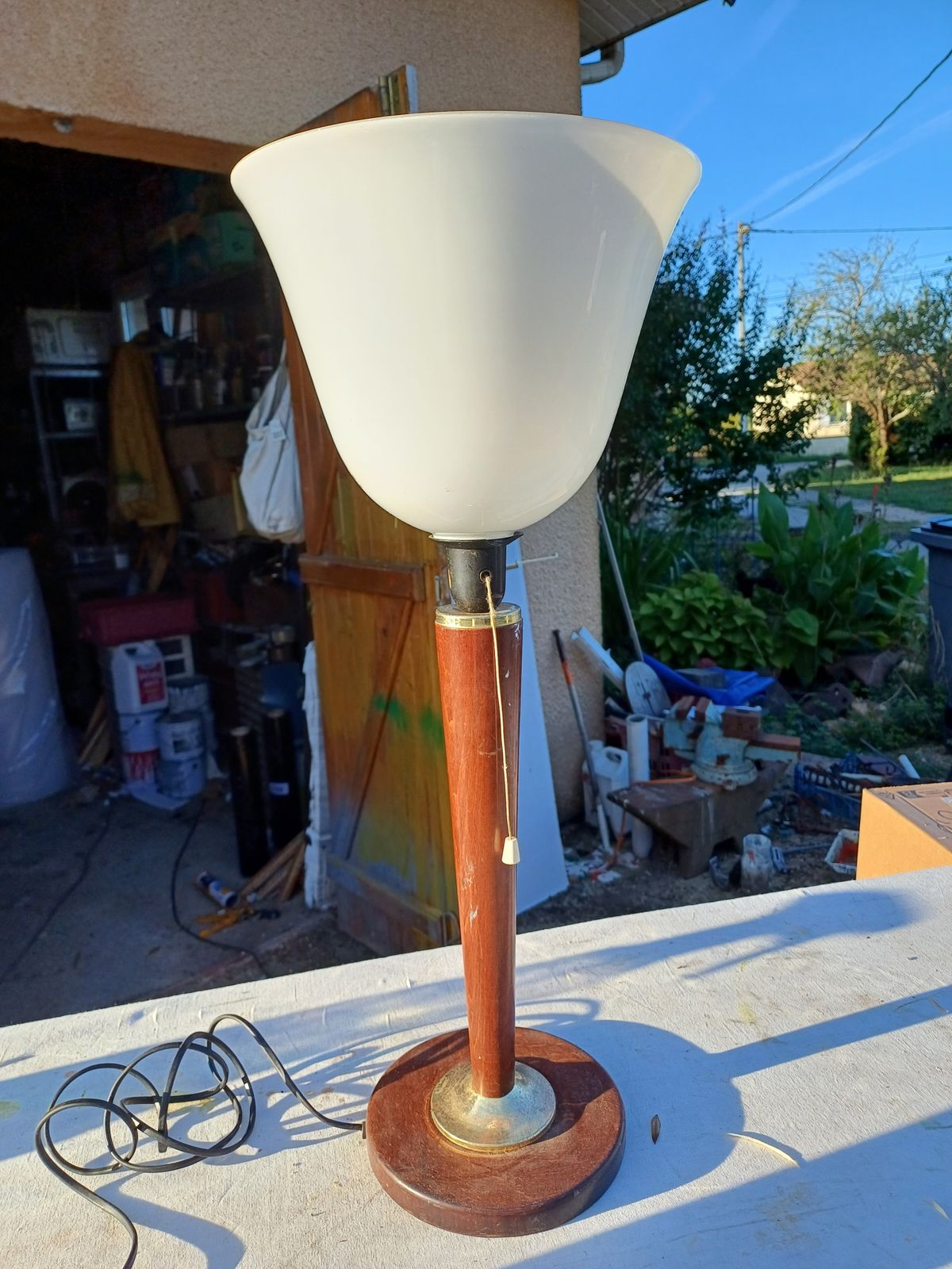 Mazda Art Deco Lamp, 1930s, Glass photo buy