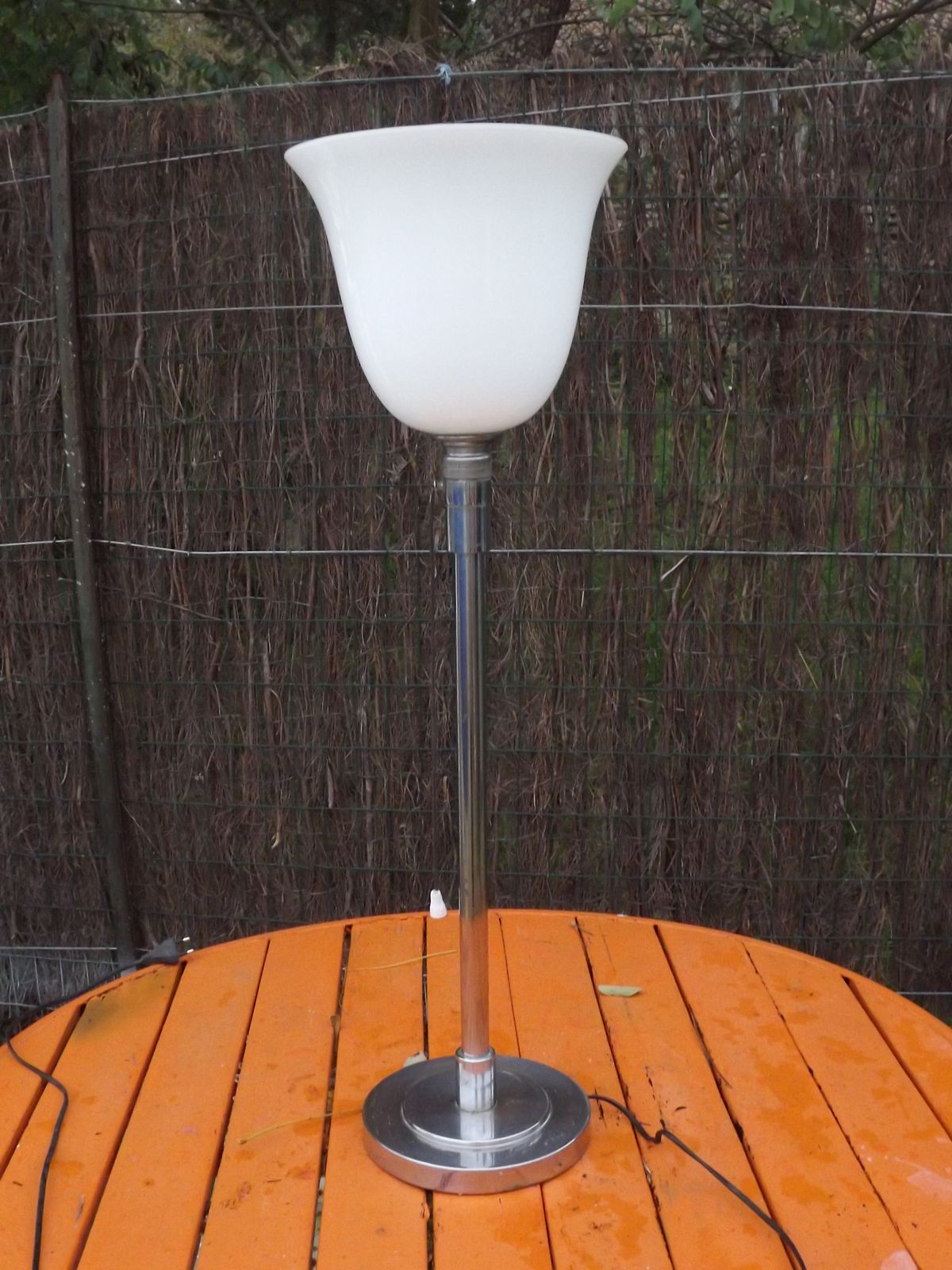 Mazda Art Deco Lamp, 1930s, Glass photo furniture