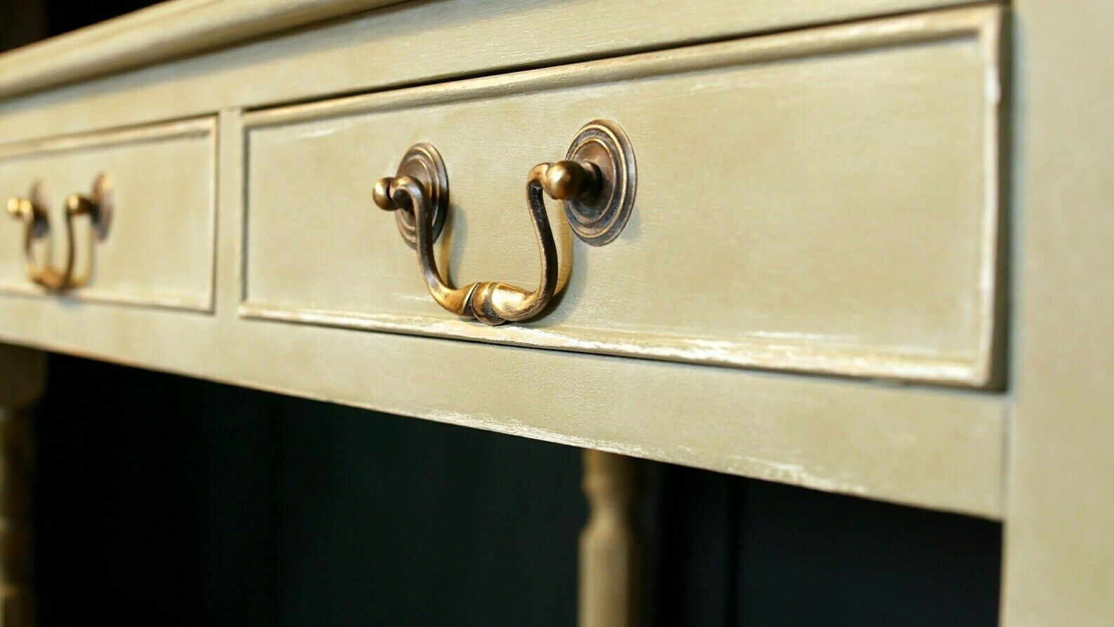 Vintage Desk Sideboard Console Hall Table Painted Grey Upcycled Furniture Shabby Chic photo Furniture