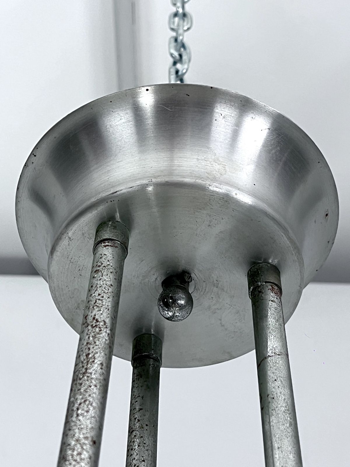 1558.7 Space Age, Large Metal And Plastic Chandelier By Studioluce. Italy 1970s photo