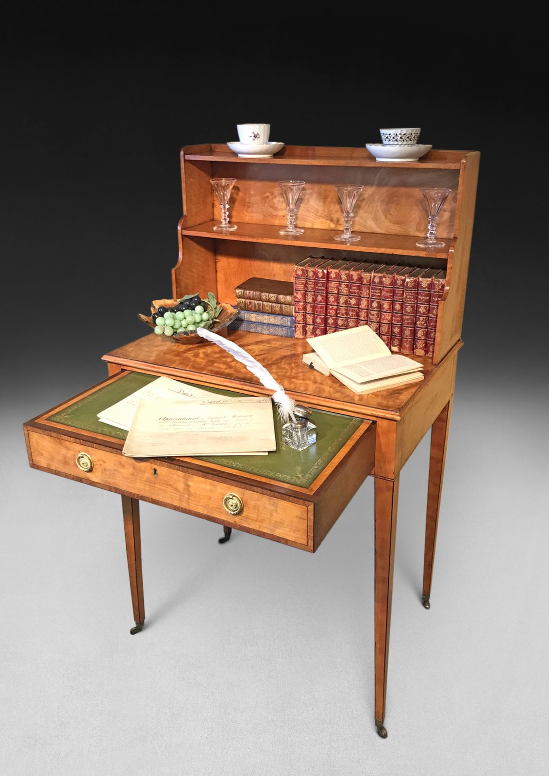 George III Satinwood Bonheur Du Jour photo furniture