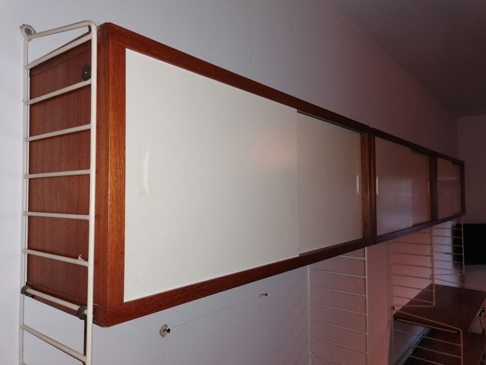 Nils Strinning String Modular Wall Mounted Shelving System. 1967. photo furniture