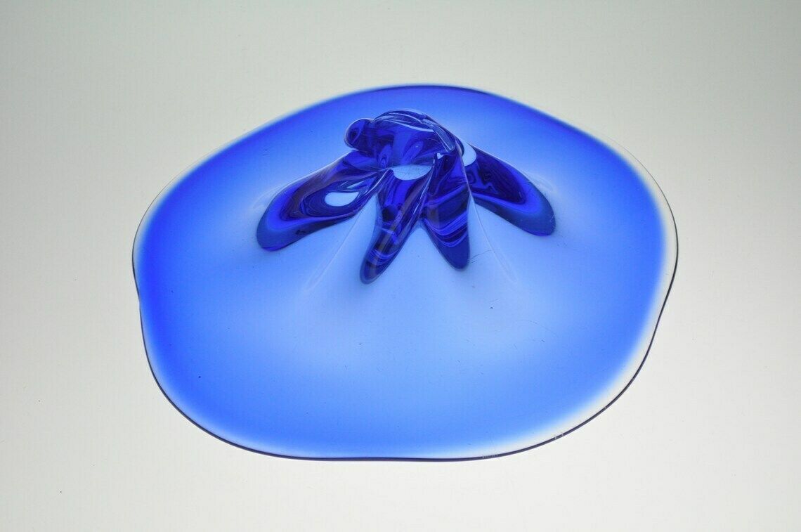 Josef Hospodka Chribska Bohemian Large Glass Bowl  Hospodka  Czech Glass  Czech Art Glass  Art Glass  Vintage Glass Bowl  Vintage Bowls photo vinterior