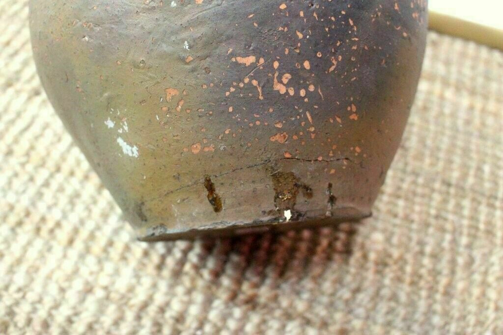 photo for sale Large Antique French Handcrafted Terracotta Limousin Oil Water Jug
