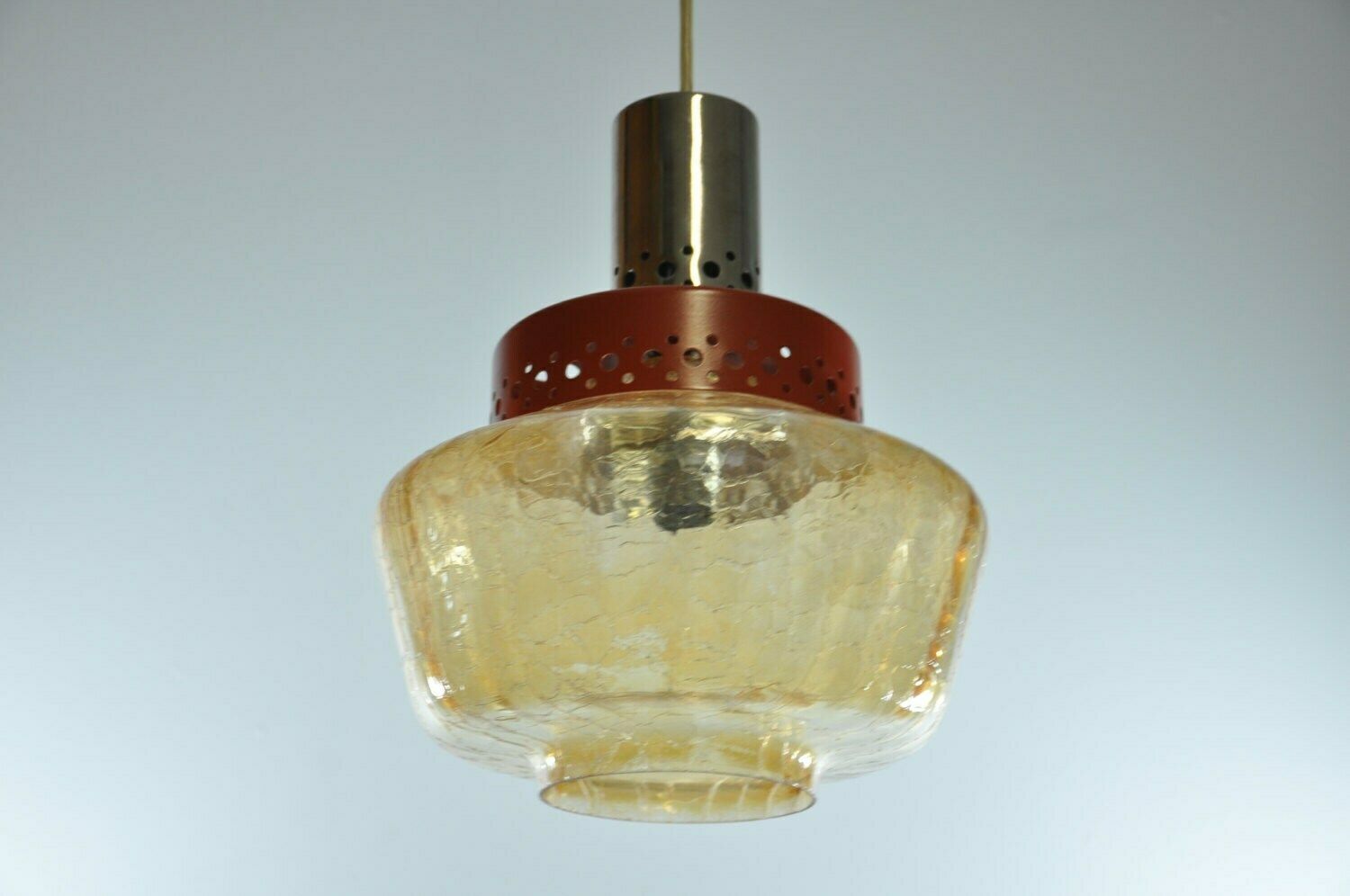 Red Retro Lamp, Retro Lighting, Space Age, Pendant Lamp, Pendant Light, Pendant Lighting, Ceiling Light, Ceiling Lamp, Mid Century Light photo for sale