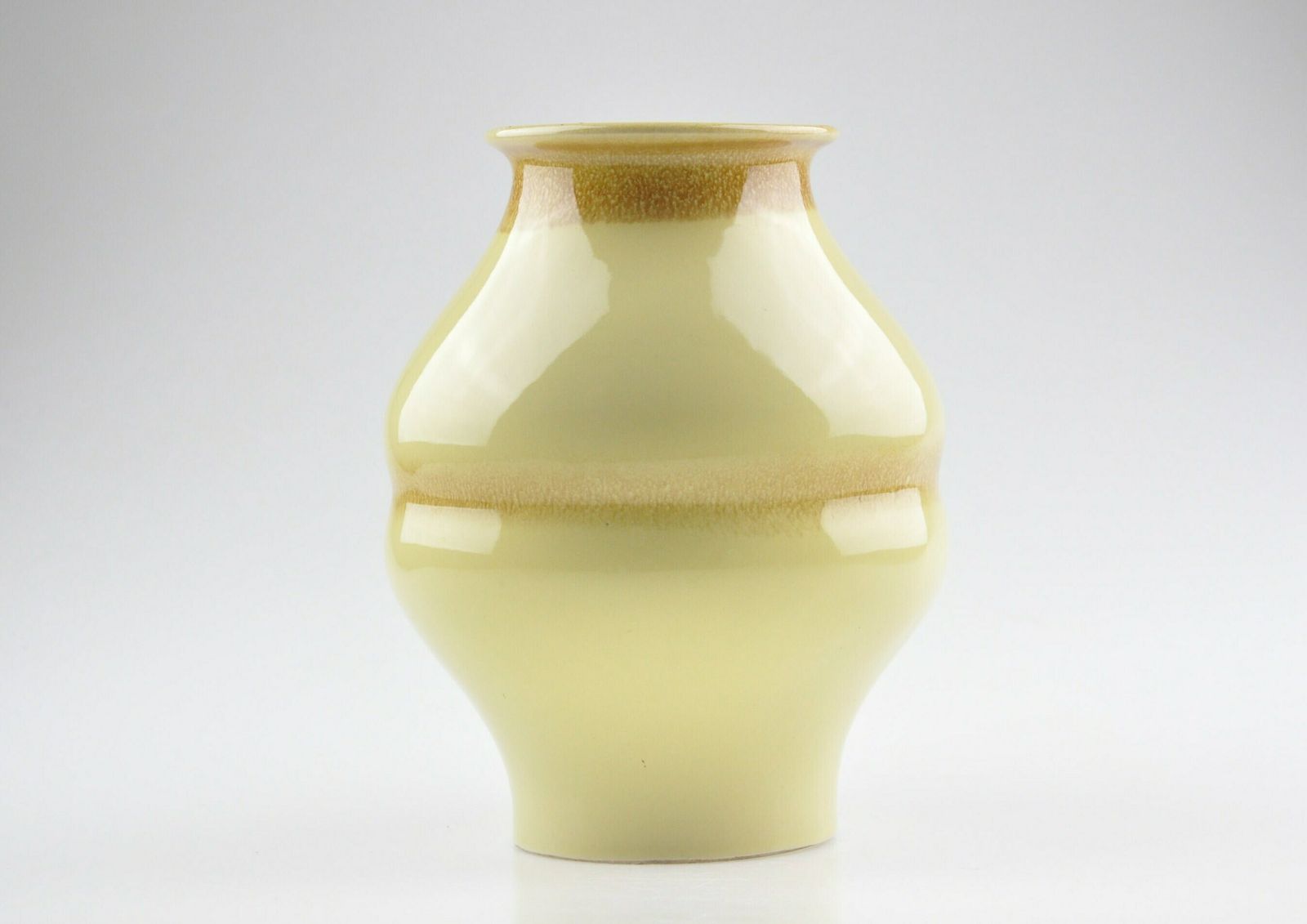 Beige Keramische Vaas, Keramische Vaas, Aardewerk Vaas, Mid Century Modernistische Vaas, Tsjechisch Aardewerk, Keramische Bloemenvaas, Mid Century, Vintage Vaas