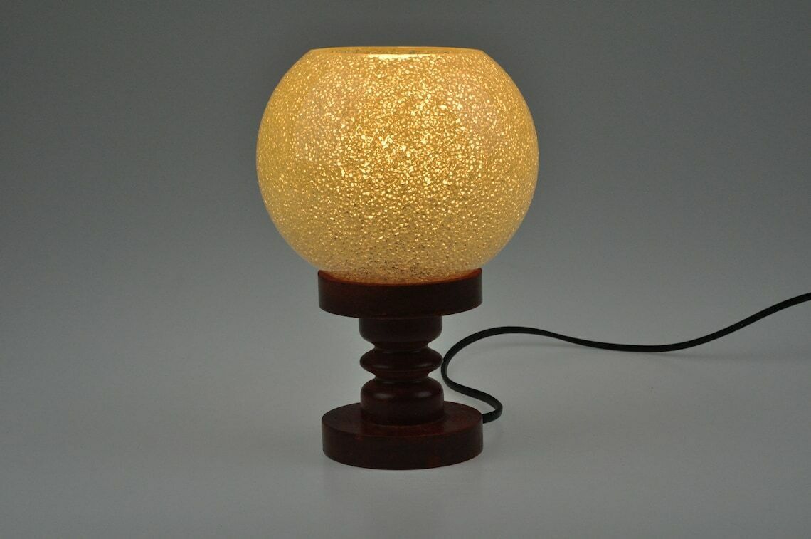 Mid Century Desk Lamp, Wooden Lamp, Desk Wooden Lamp, Vintage Lamp, Table Lamp, Desk Lamp, Bedside Lamp, Mid Century Lamp, Table Light photo vinterior