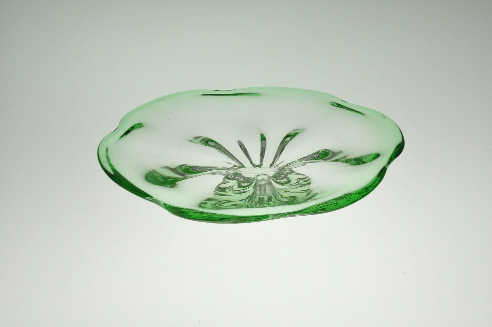 Josef Hospodka Chribska Glass Bowl, Bohemian Glass, Bohemian Art Glass, Blown Glass, Blown Glass Bowl, Glass Handmade Bowl, Art Glass Bowl photo Home Decor