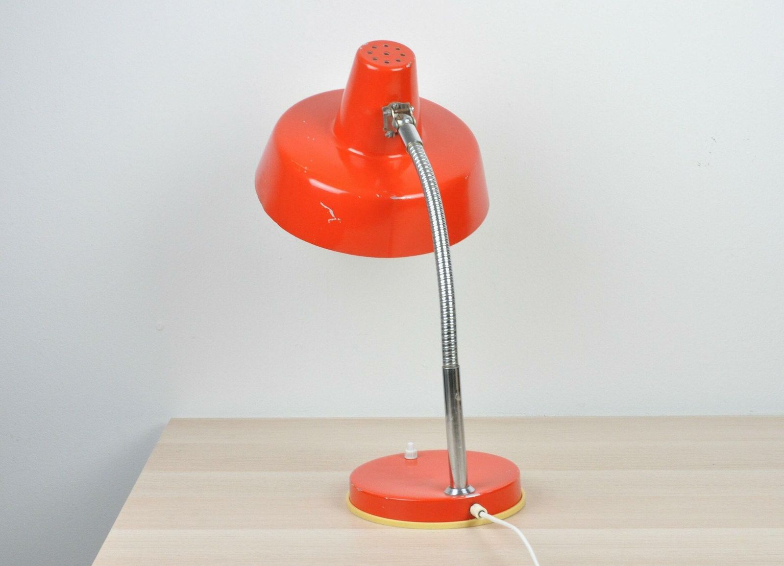 Mid Century Lamp, Red , Industrial Lamp, Mid Century Lighting, Desk Architect Office Lamp, Table Light, Lighting photo vinterior