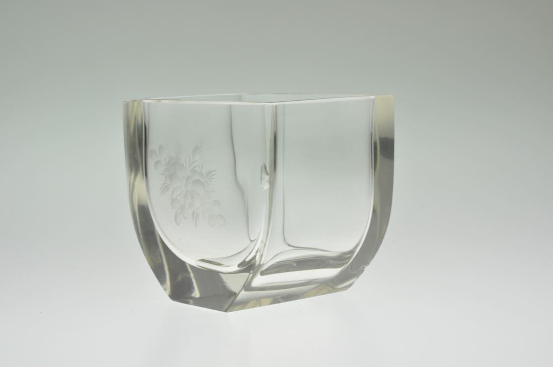 Moser Glass Vase, Moser Glass, Moser Vase, Vintage Vase, Antique Vase, Antique Vases, Vintage Glass Vase, Art Glass Vase photo for sale