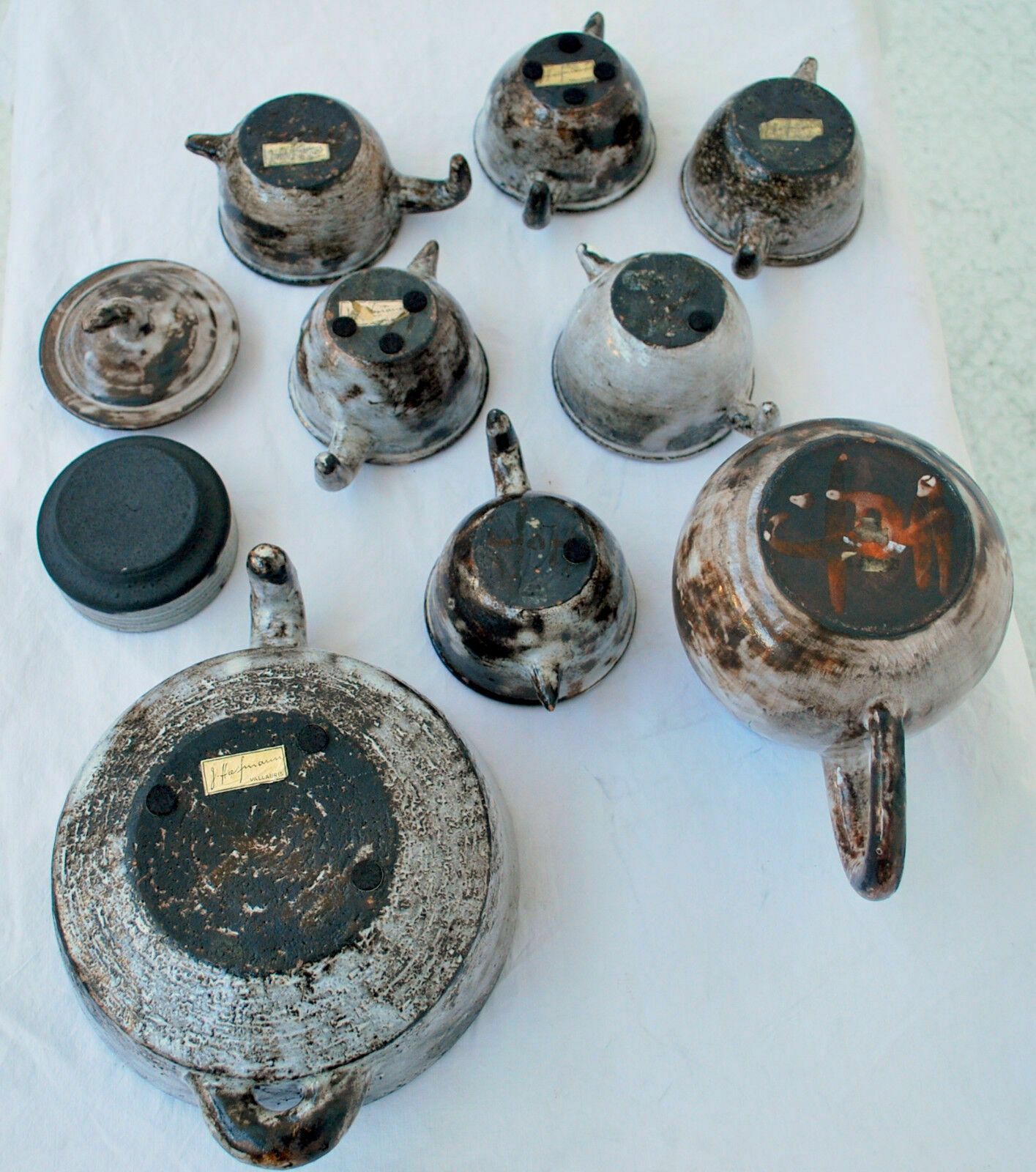 Set Of Vallauris Ceramics By Gerard Hofmann 60s photo buy