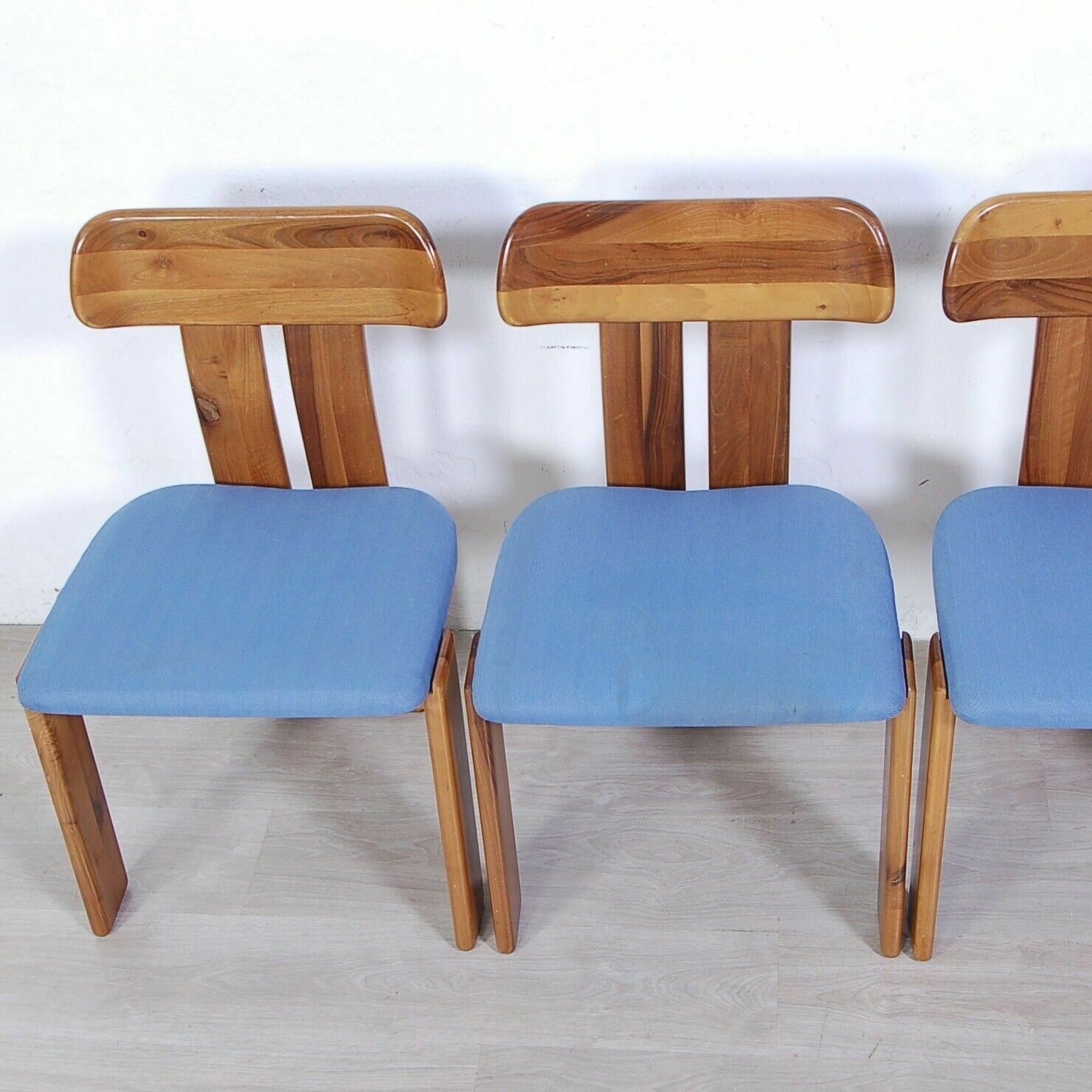 Set Of 4 Walnut Chairs, Marengo Series, Designed By Tarcisio Colzani For Mobilgirgi, 1970s photo vinterior