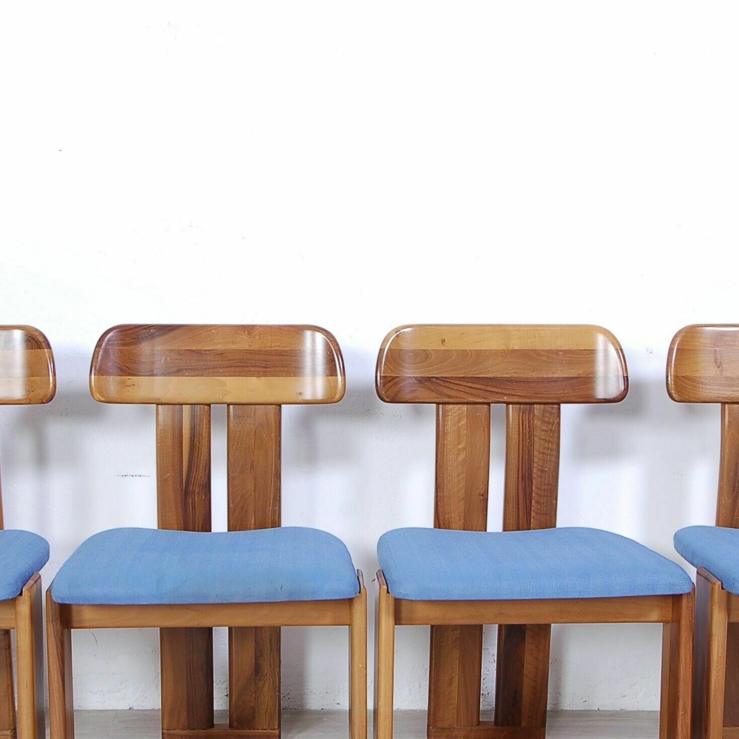 Set Of 4 Walnut Chairs, Marengo Series, Designed By Tarcisio Colzani For Mobilgirgi, 1970s photo buy