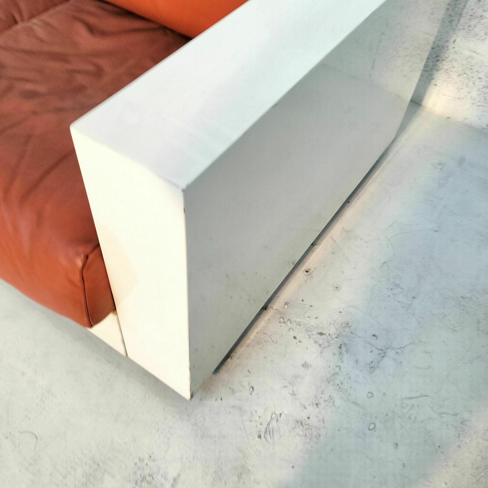 Orange “Saratoga” 3 Seater Sofa By Massimo And Lella Vignelli For Poltronova 60s photo vintage