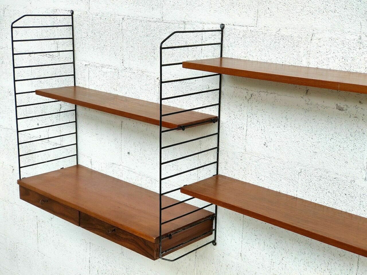 Nordic Scandinavian Style Stripes Bookcase From The 60s. photo 824.0