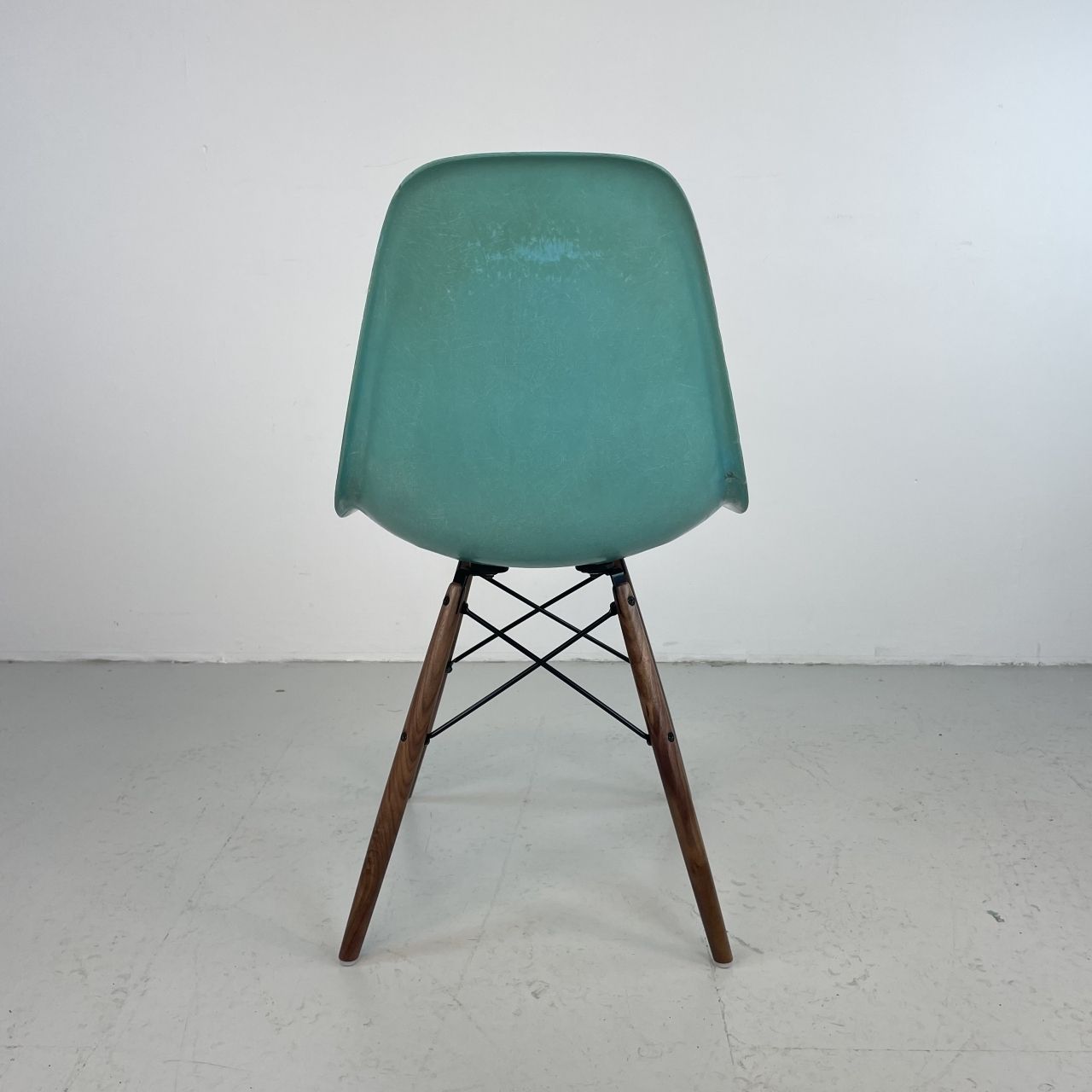 Eames Herman Miller Dsw Side Chair In Turquoise Blue photo Furniture
