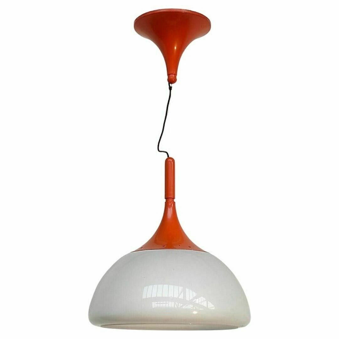 Orange Pendant Lamp By Elio Martinelli For Martinelli Luce 70s