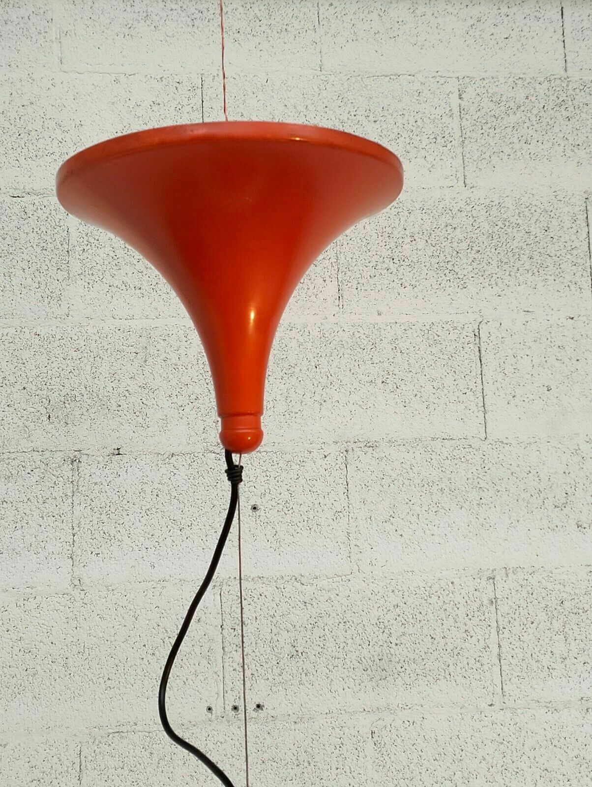 Orange Pendant Lamp By Elio Martinelli For Martinelli Luce 70s photo buy