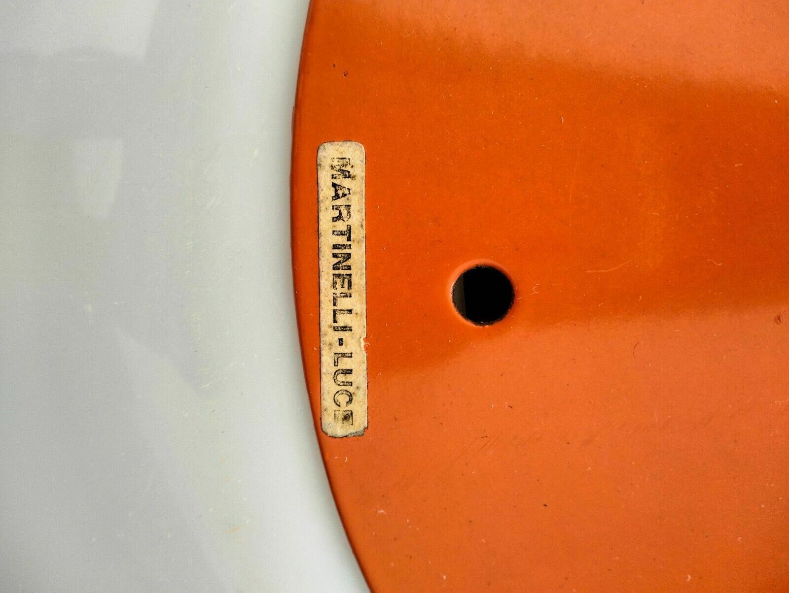 photo for sale Orange Pendant Lamp By Elio Martinelli For Martinelli Luce 70s
