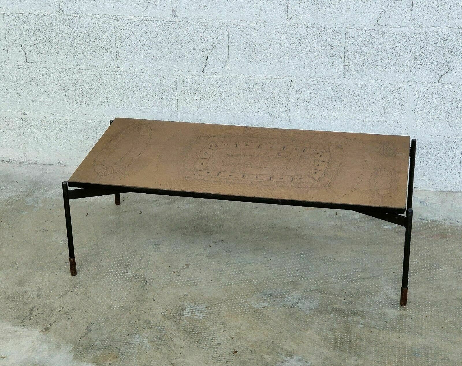 Ceramic And Metal Coffee Table By Stil Keramos 60s photo vinterior