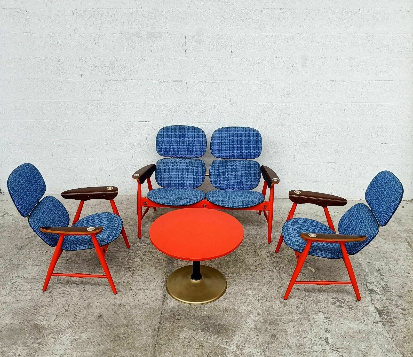 Set Of 2 Chairs And Sofa By Marco Zanuso For Poltronova 60s