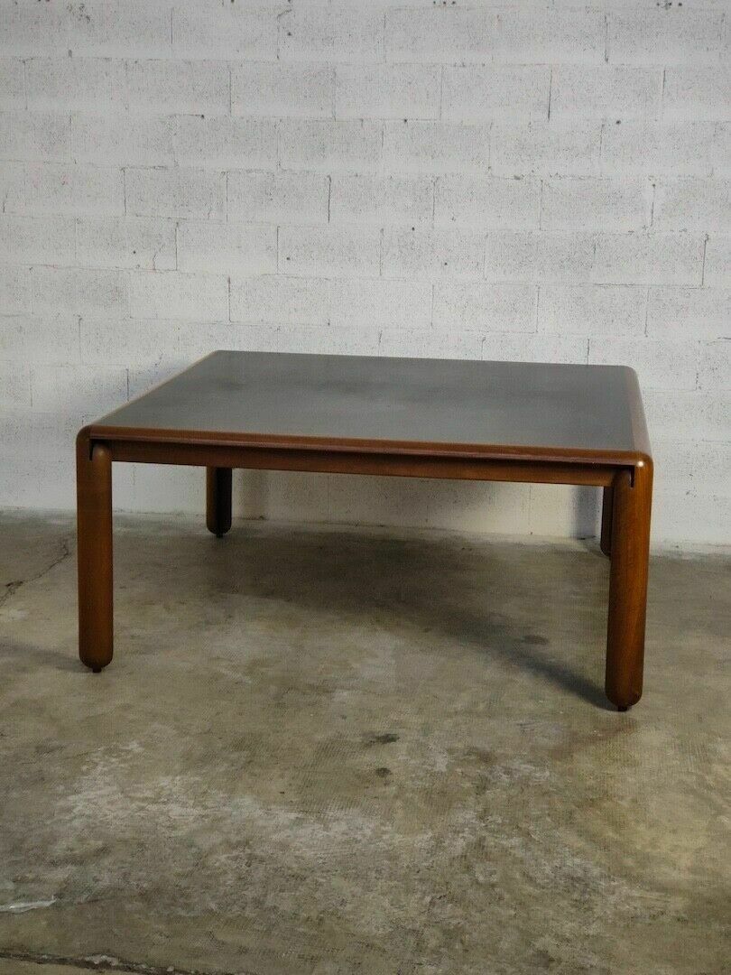 Square Walnut Table Model 781 By Vico Magistretti For Cassina 60s,70s photo Furniture
