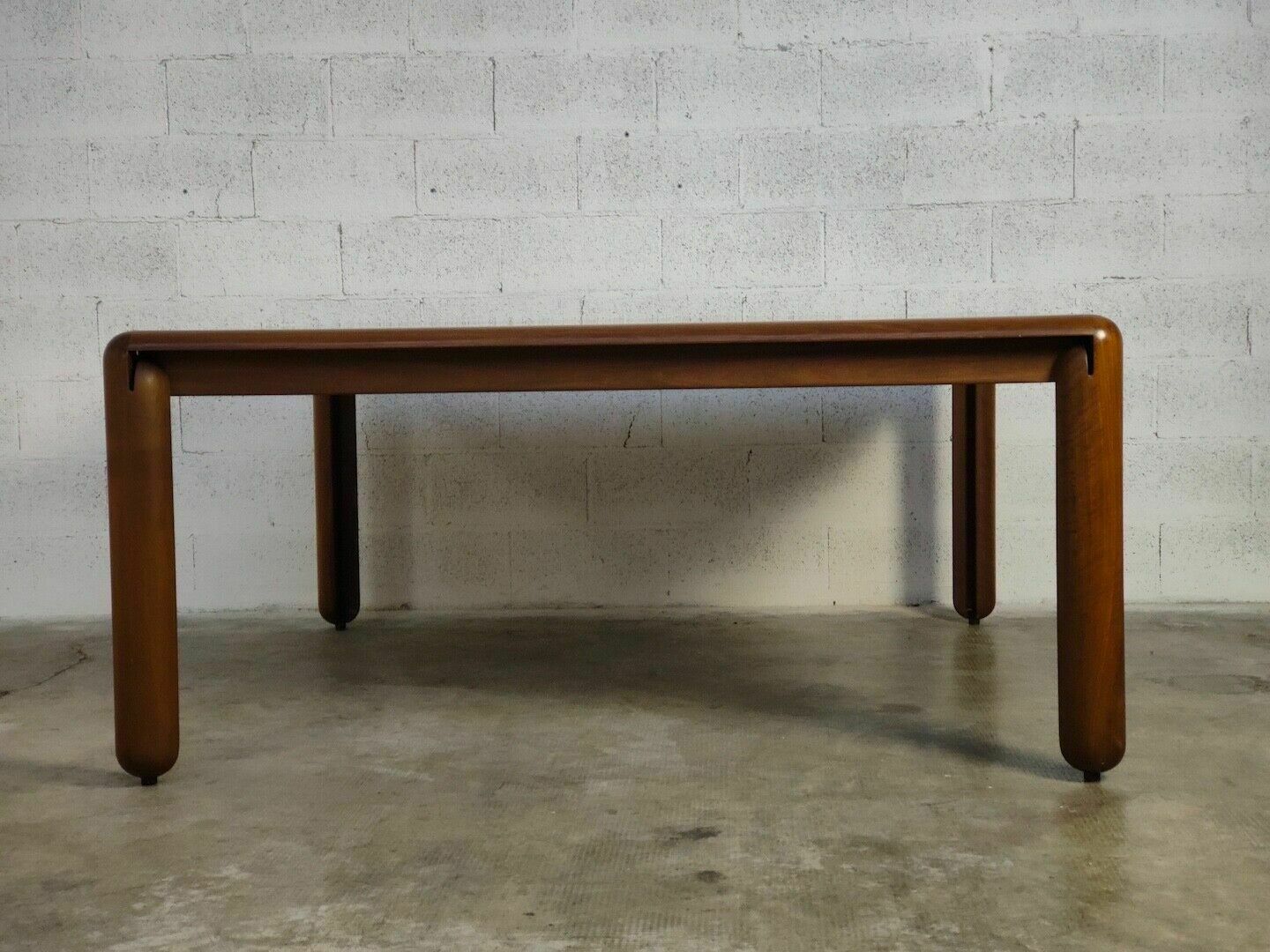 Square Walnut Table Model 781 By Vico Magistretti For Cassina 60s,70s photo vinterior