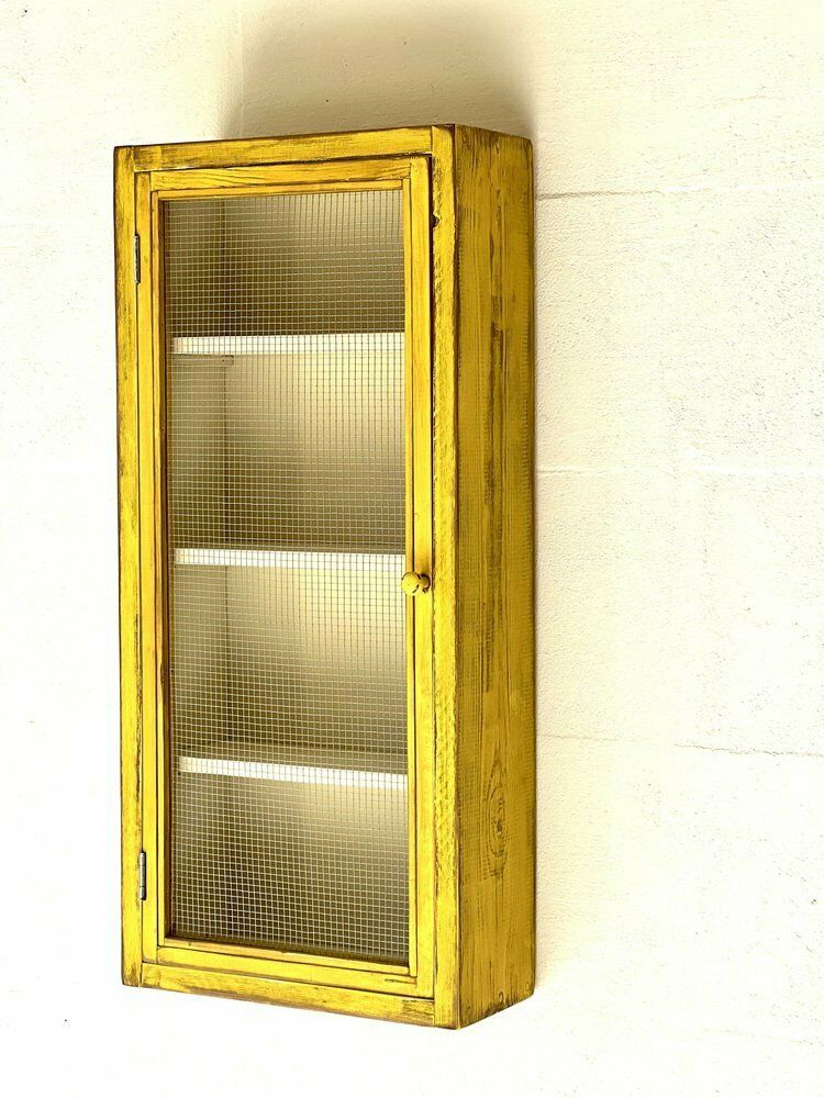 Vintage Wandkast Met Gaaswerk photo for sale