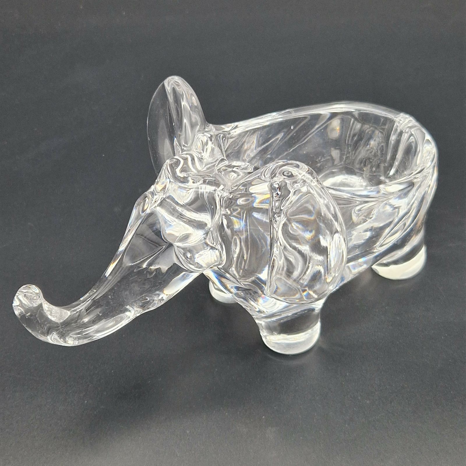 Crystal Elephant By Art Vannes. France 1970   1975 photo for sale
