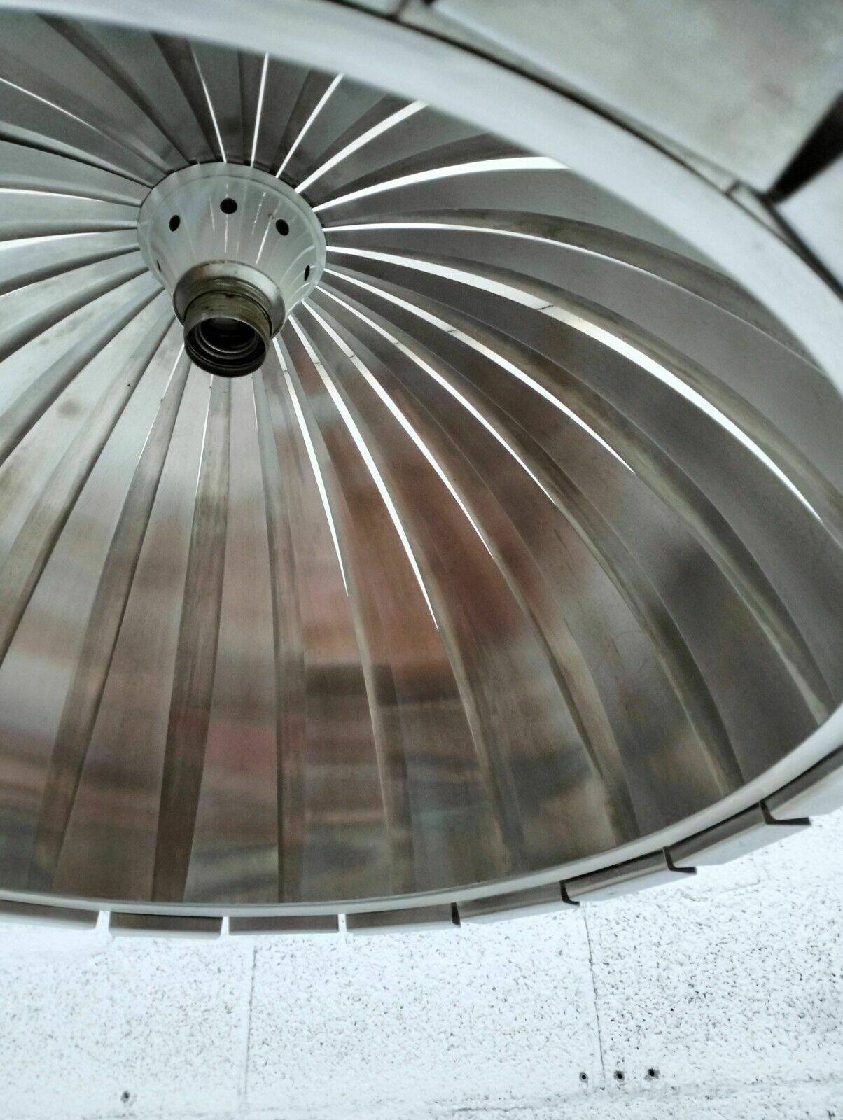 photo furniture Stainless Steel Pendant Lamp Chandelier By Elio Martinelli For Martinell