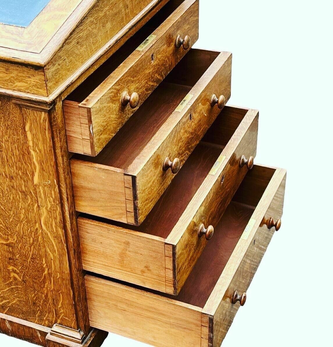 Victorian Light Oak Davenport Desk. Lamb Of Manchester, Gillows Design photo Furniture
