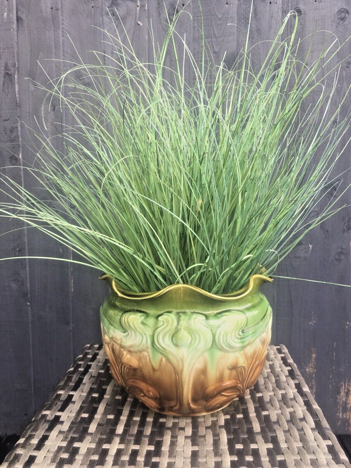 Large Art Nouveau Wf Needham Majolica Pottery Planter Planter Pot Af photo buy