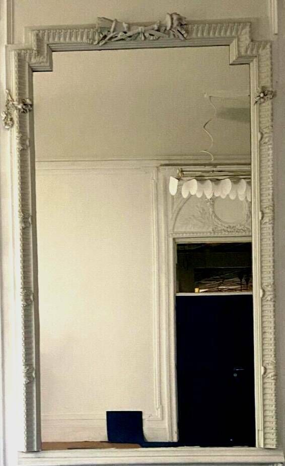 2153.2340249999997 Louis XVI Style Mirror In Wood And Carved Stucco 20th Century photo