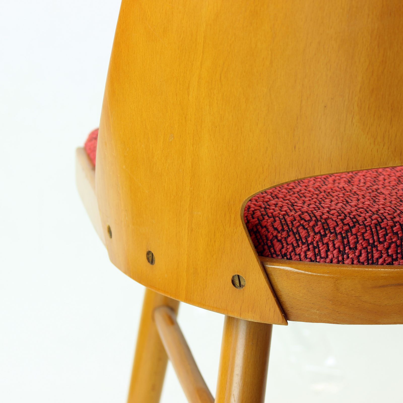 Set Of Four Mid Century Modern Beech Chairs By Oswald Haerdtl For Thonet, 1960s photo vintage