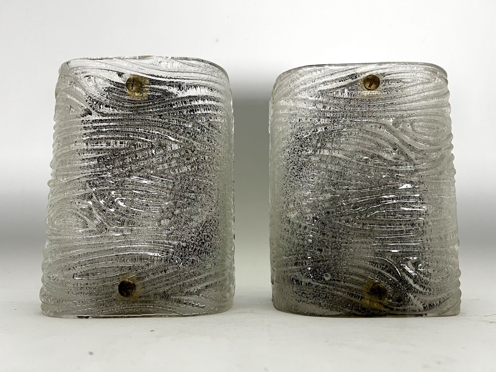 Toni Zuccheri, Mid Century Pair Of Corteccia Murano Glass Sconces For Venini. Italy 1960s photo Lighting