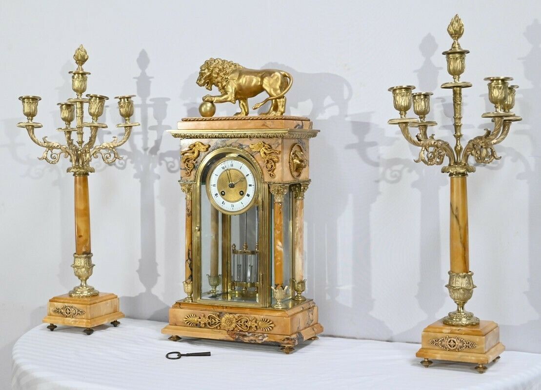 Important Fireplace Trim In Marble And Bronze  Empire Style  2nd Part 19th photo furniture