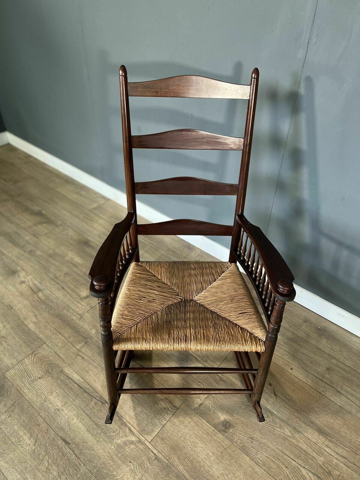 A Very Stylish Mahogany Rocking Chair In The Shaker Style photo for sale