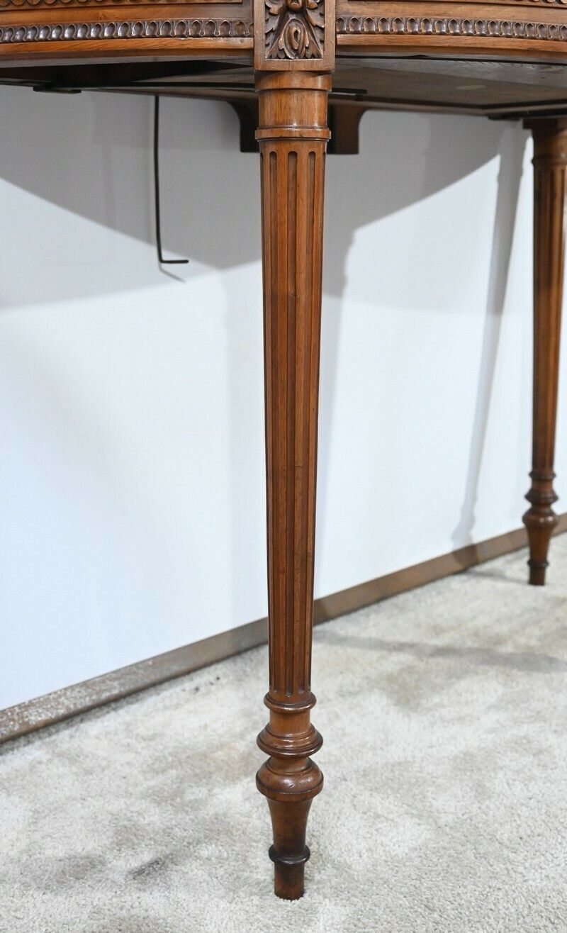 2153.4974198200002 Half Moon Walnut Table Louis XVI Style Late 19th Century photo
