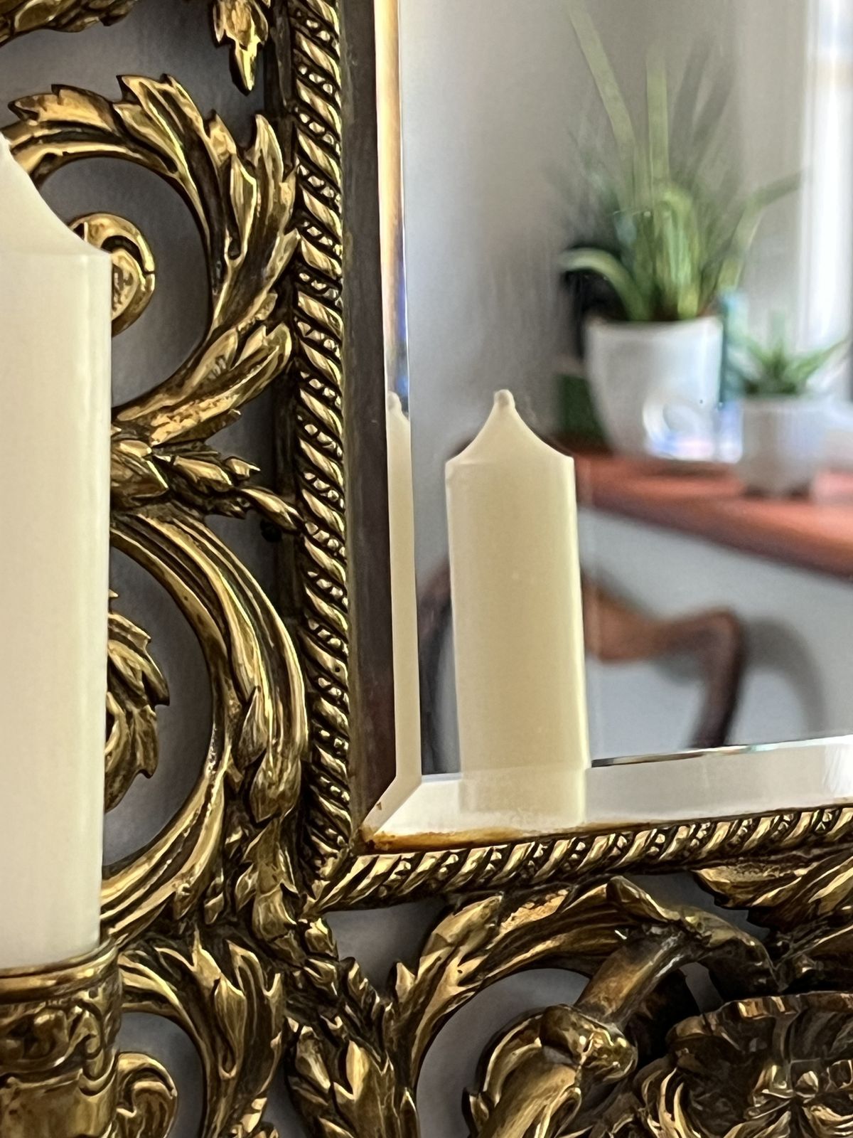 photo buy Antique Brass Girandole Wall Sconce
