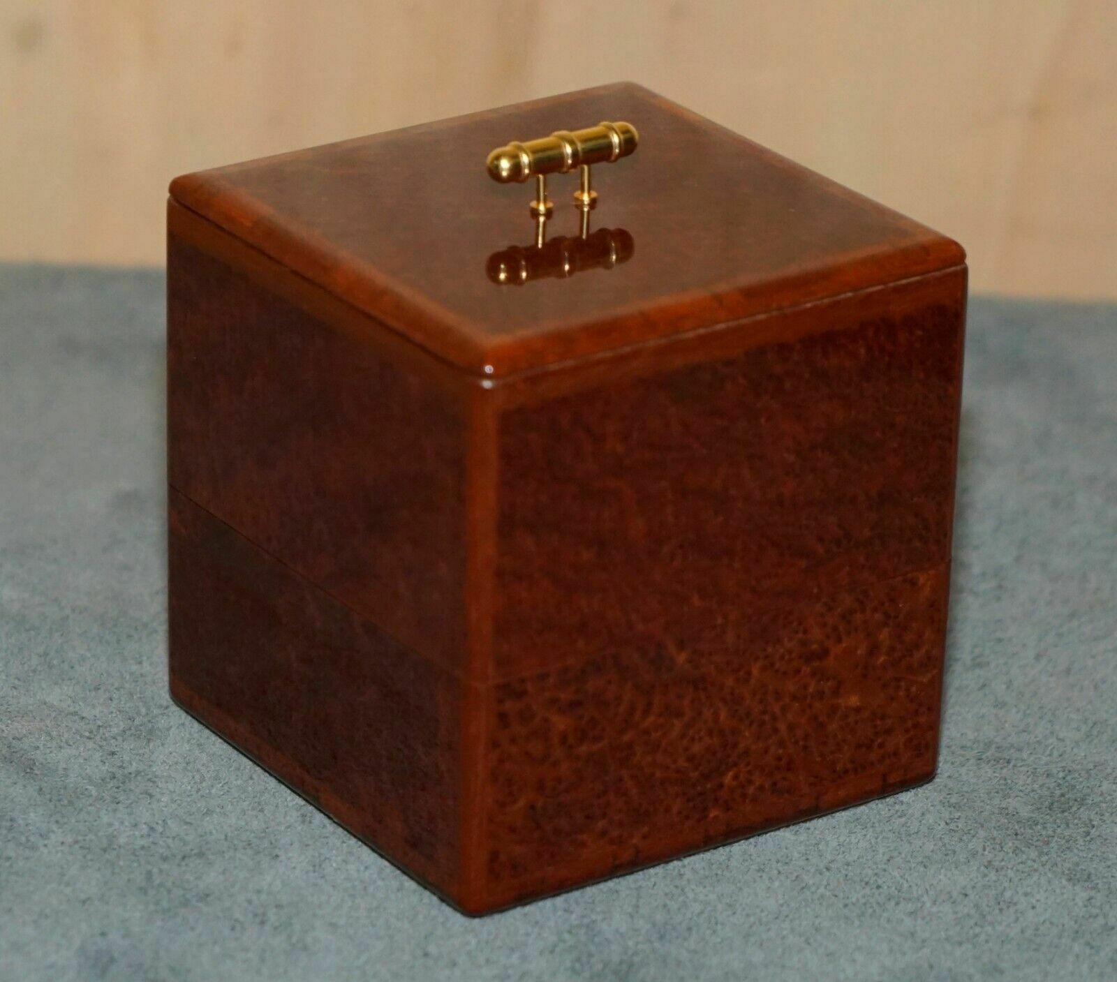 Hermes Paris Burr & Burl Walnut & Amboyna Desk Stationery Set Pad Holder Pen Pot photo furniture