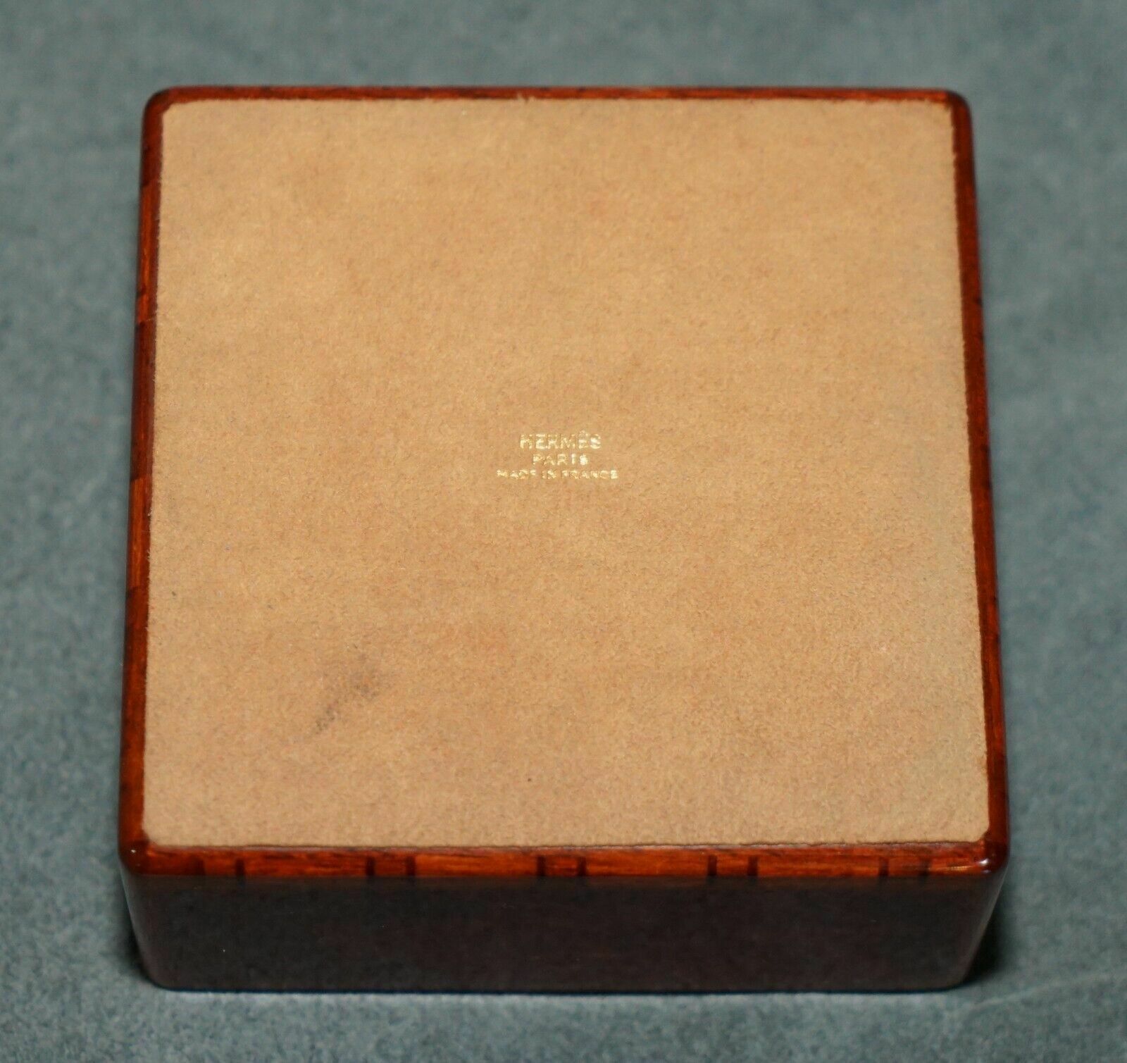 Hermes Paris Burr & Burl Walnut & Amboyna Desk Stationery Set Pad Holder Pen Pot photo buy