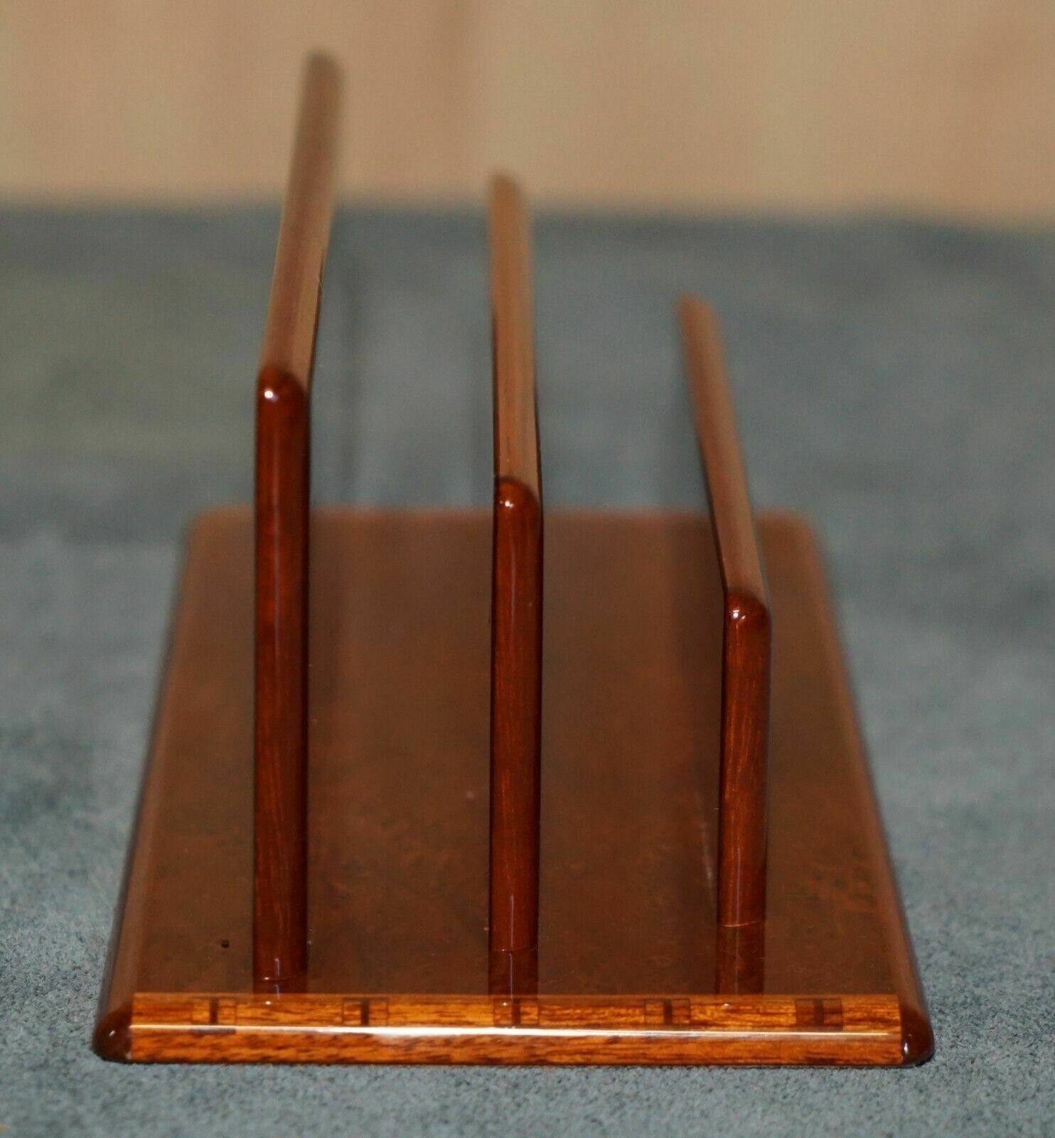 photo vinterior Hermes Paris Burr & Burl Walnut & Amboyna Desk Stationery Set Pad Holder Pen Pot
