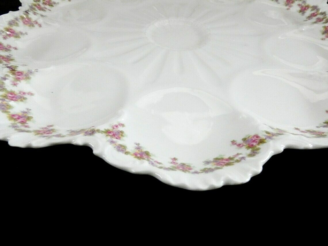 Large Antique Limoges Oyster Platter Vintage French Seafood Serving Plate White Limoges Porcelain 20s photo buy