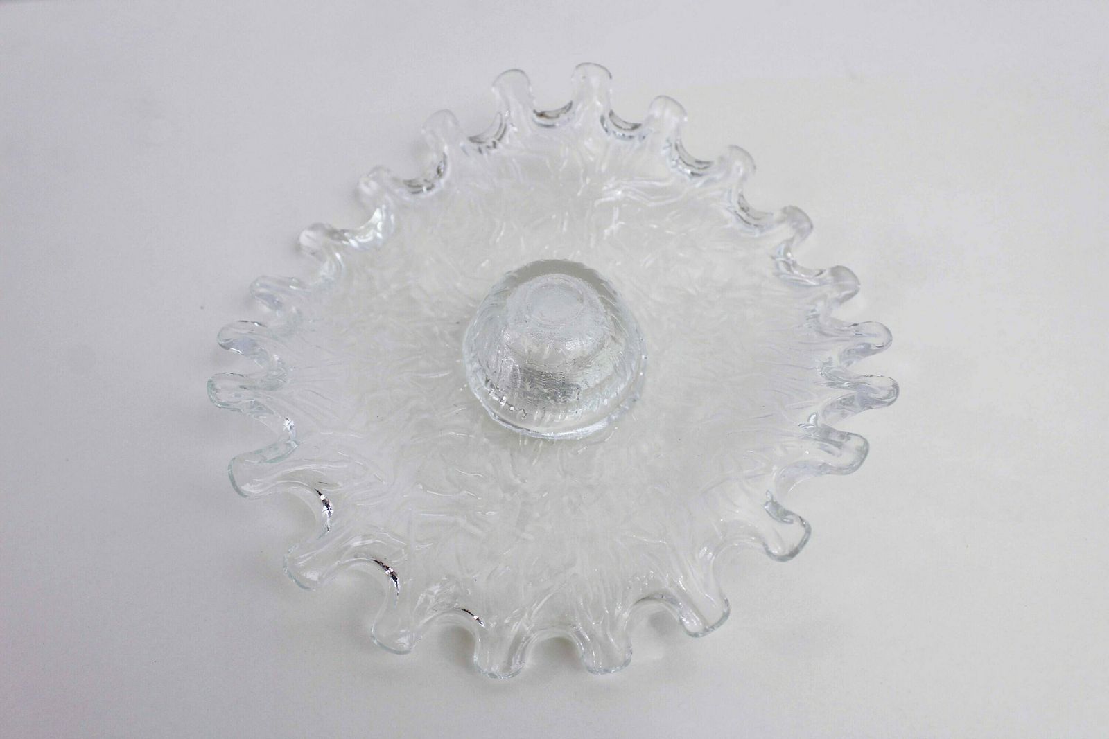 Wavy Glass Candle Holder From The 70s/80s photo vinterior