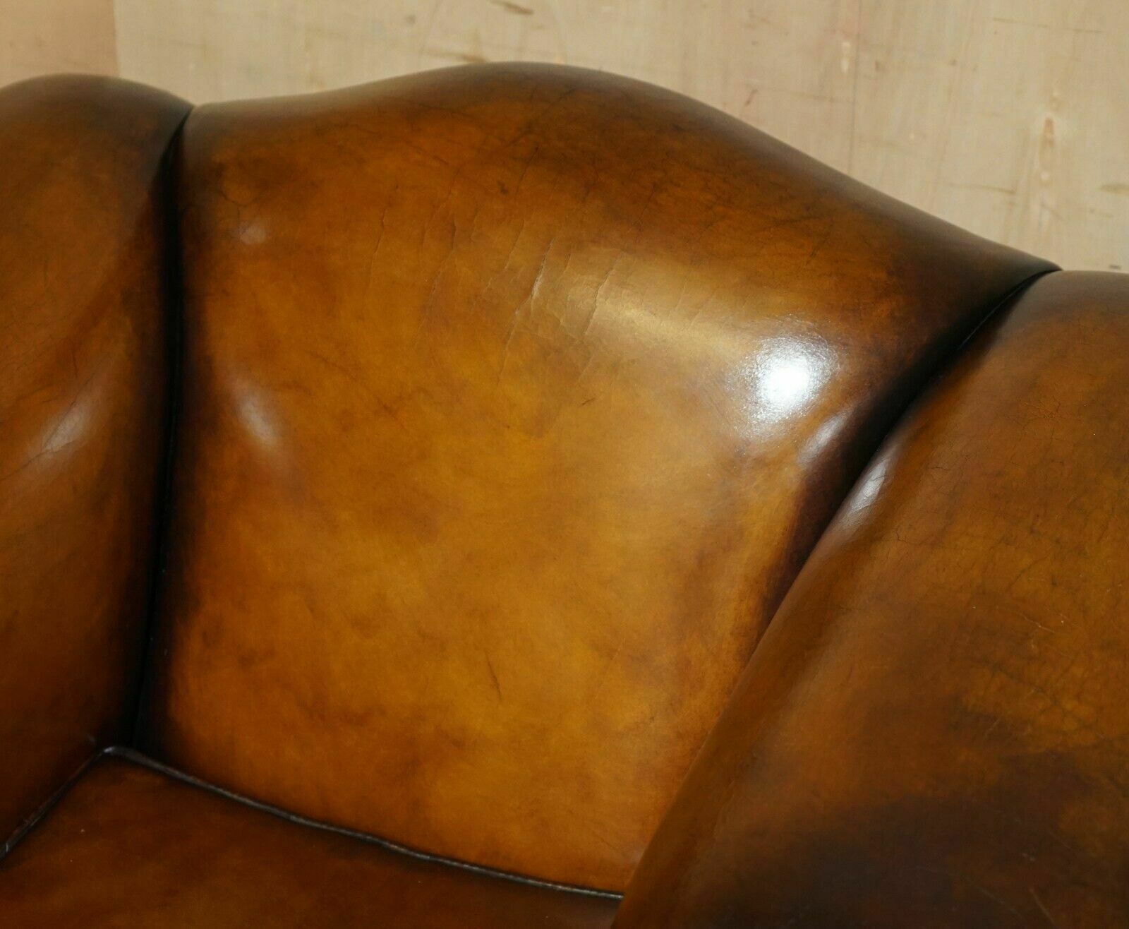 Fine Antique Regency Humpback Style Restored Brown Leather Sofa Armchair Suite photo vinterior