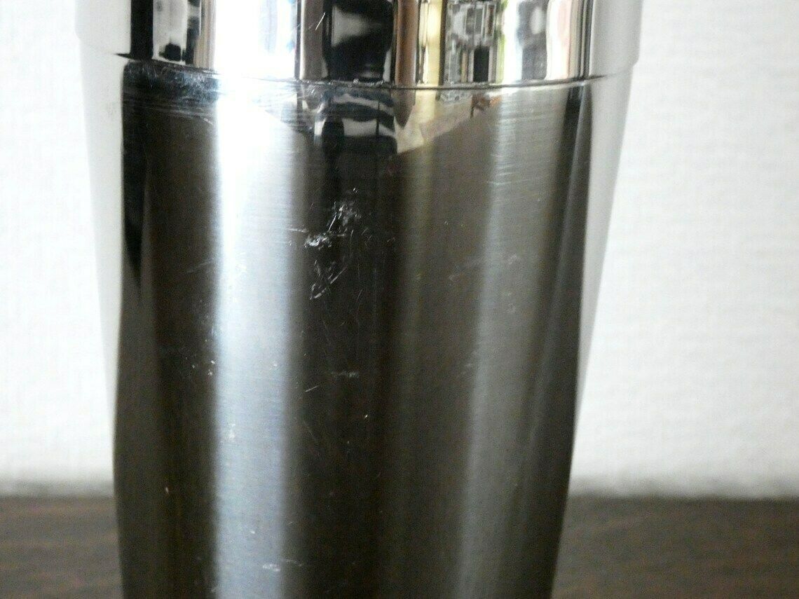 Jean Couzon Cocktail Shaker Vintage French Stainless Steel Martini Shaker, Retro Bar Accessories, Vintage Barware, France 70s photo Home Decor